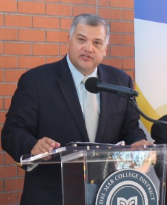 DMC president Mark Escamilla speaks at the event.