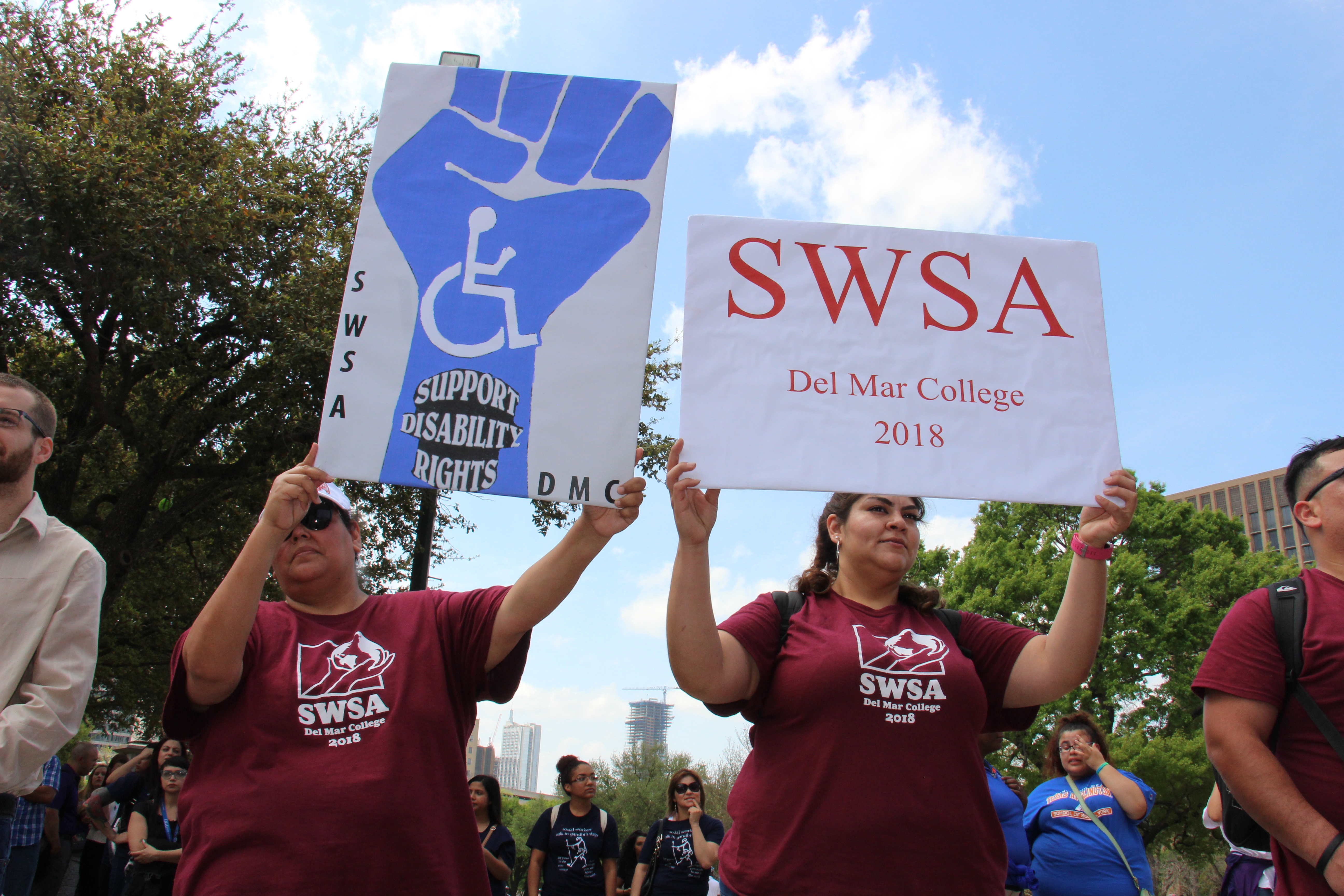 Social work club marches at the Capitol
