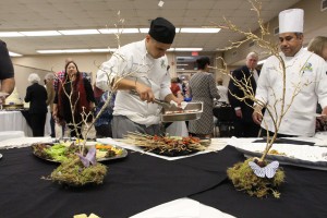 Culinary students prepare to serve guests at the check presentation on Nov. 8 on West Campus.