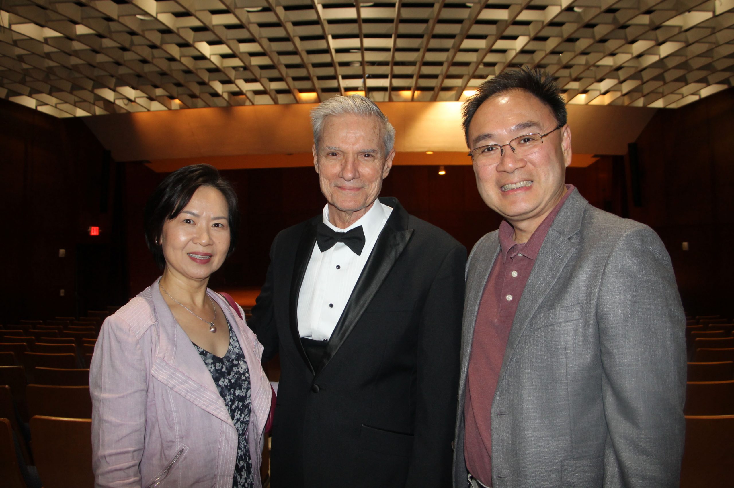 Shao Shan Chen (left), Donald R. Boomgaarden, And David Sutanto After Boomgaarden's Guest Piano Recital At Del Mar College's Wolfe Recital Hall On Oct. 23.