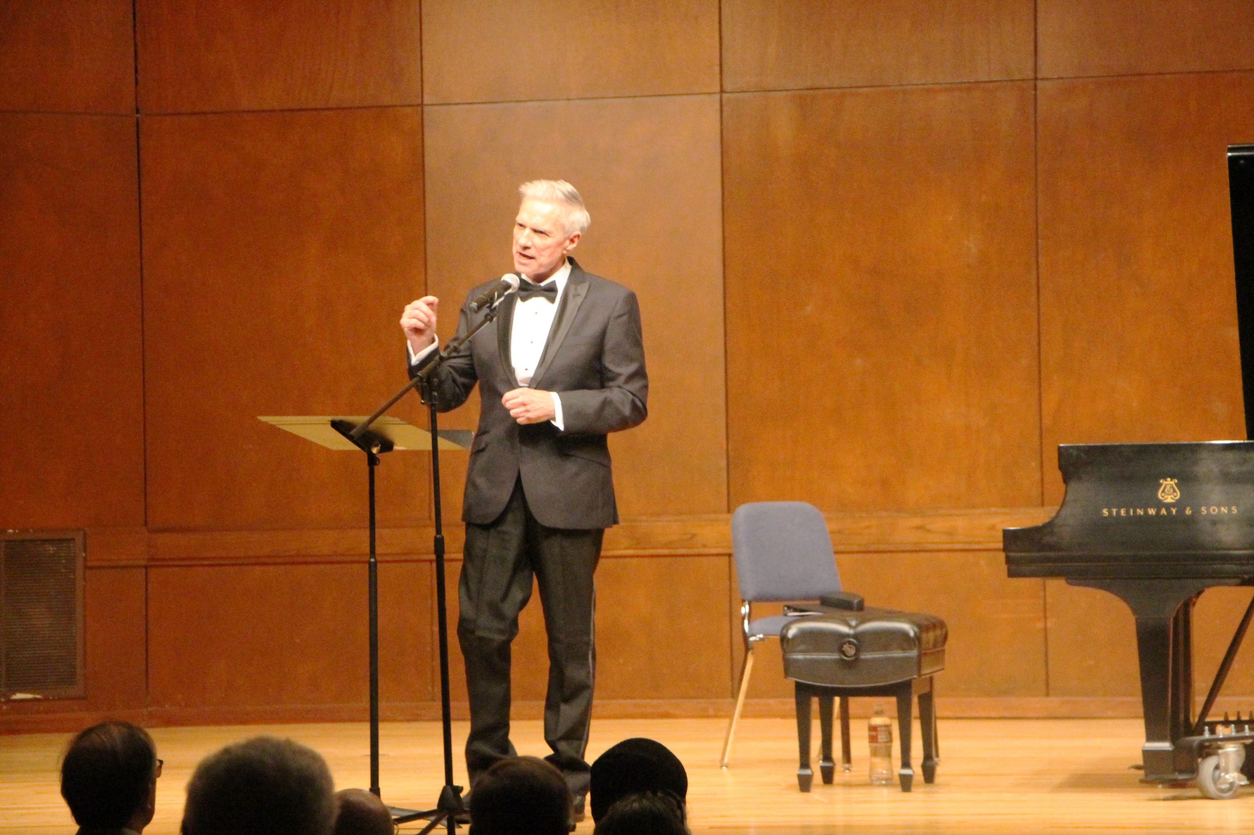 Donald R. Boomgaarden, President Of St. Joseph's University In New York, Speaks About His Memories At Richard King High School During His Guest Piano Recital At Del Mar College's Wolfe Recital Hall On Oct. 23. The Recital Garnered An Audience Filled With Richard King's Class Of 1972 And Del Mar Faculty And Students.
