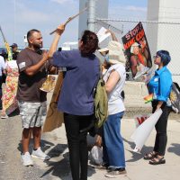 Joe Michael Perez, a local Republican live streaming his interaction with Trump protesters.